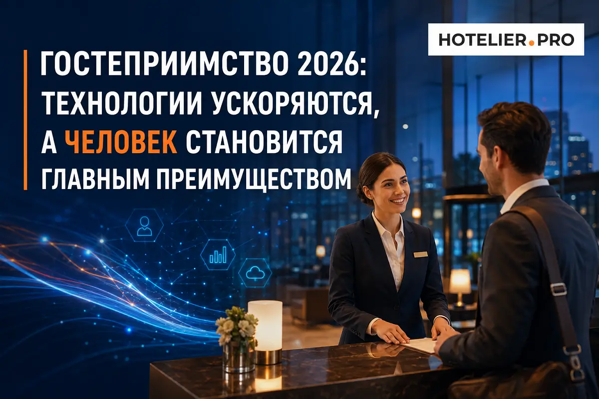 ГОСТЕПРИИМСТВО 2026: ТЕХНОЛОГИИ УСКОРЯЮТСЯ, А ЧЕЛОВЕК СТАНОВИТСЯ ГЛАВНЫМ ПРЕИМУЩЕСТВОМ