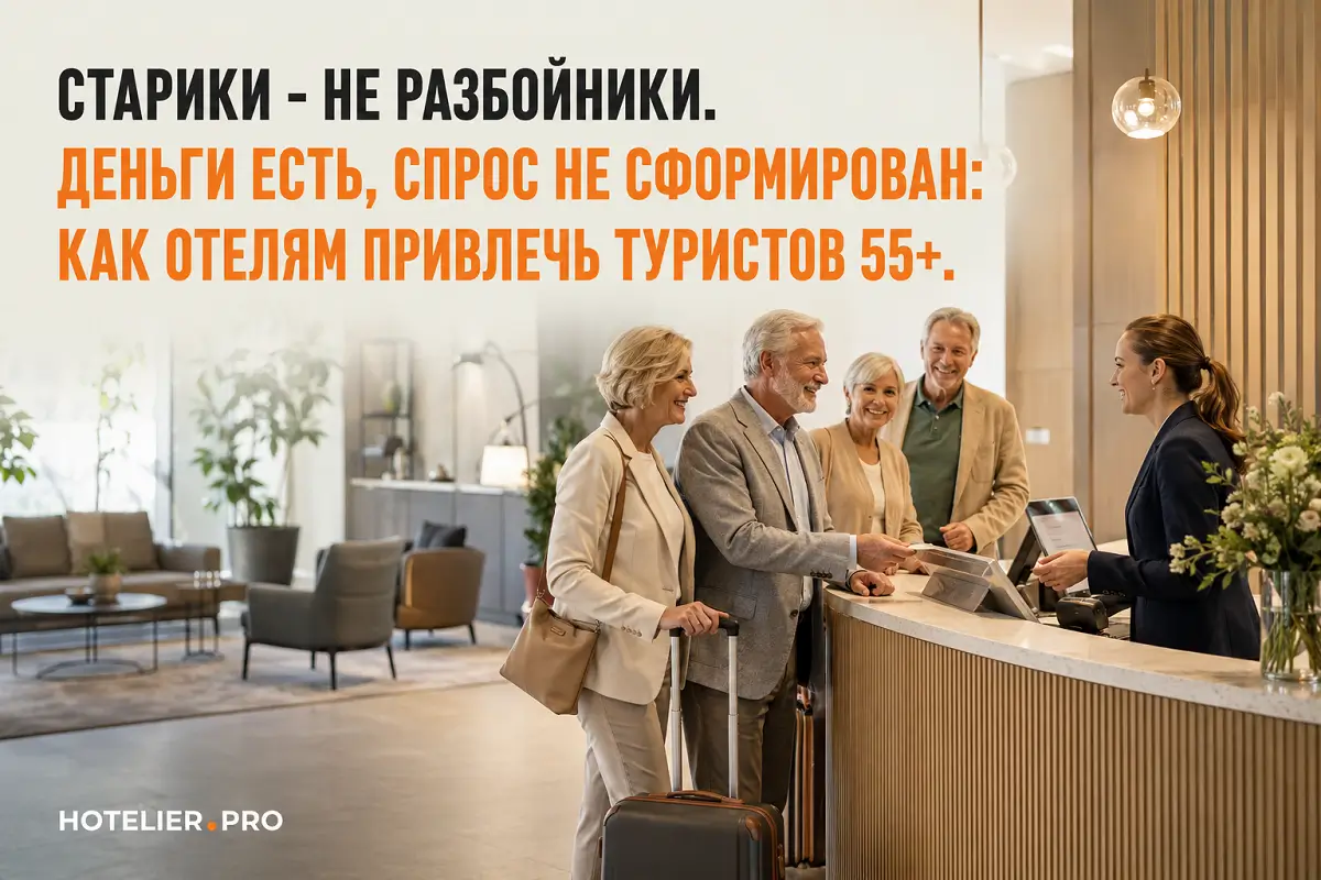 СТАРИКИ - НЕ РАЗБОЙНИКИ. ДЕНЬГИ ЕСТЬ, СПРОС НЕ СФОРМИРОВАН: КАК ОТЕЛЯМ ПРИВЛЕЧЬ ТУРИСТОВ 55+