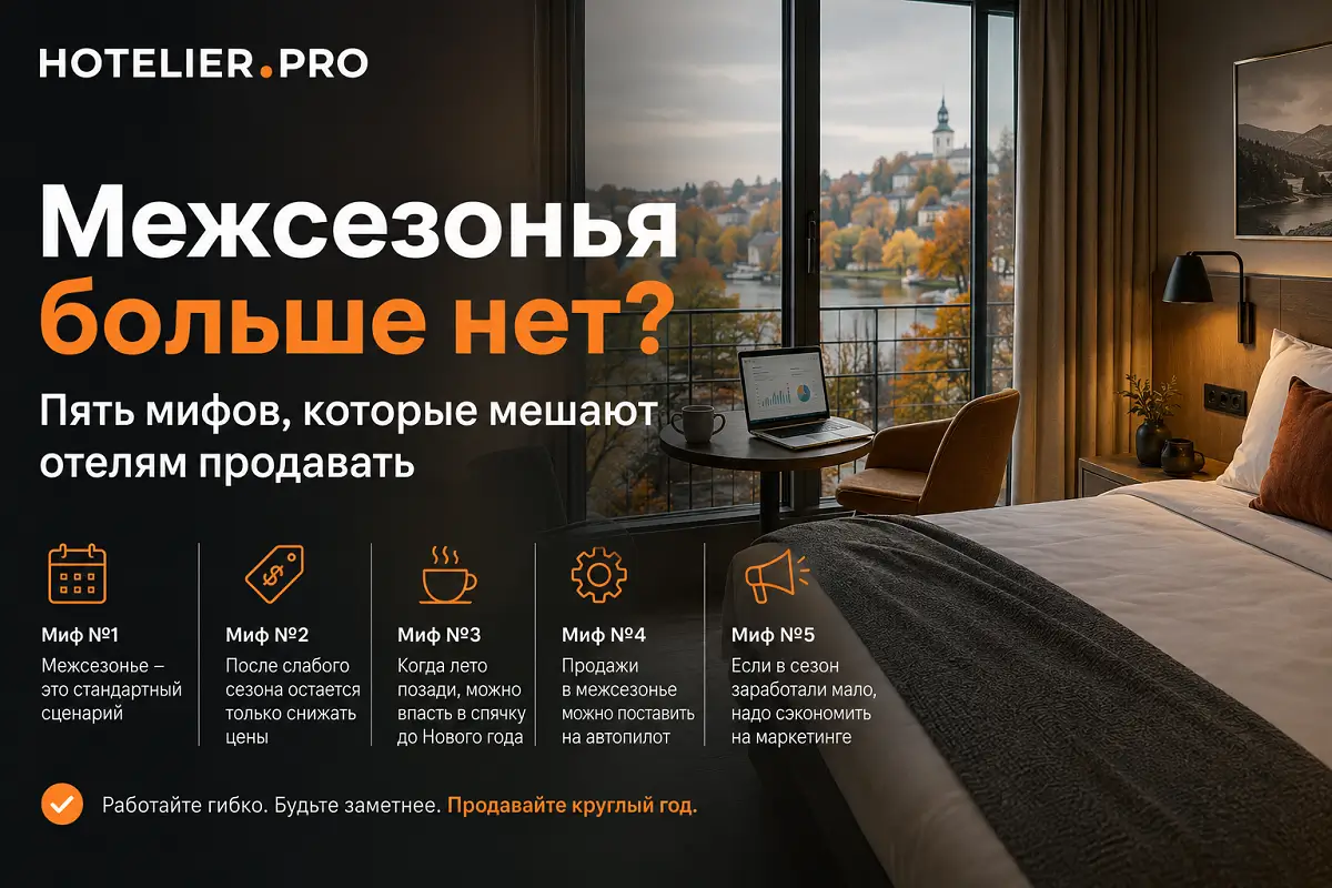 МЕЖСЕЗОНЬЯ БОЛЬШЕ НЕТ? ПЯТЬ МИФОВ, КОТОРЫЕ МЕШАЮТ ОТЕЛЯМ ПРОДАВАТЬ